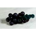 SMALL GLASS BUNCH OF GRAPES - BLACK - BID NOW!!!