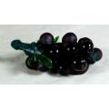 SMALL GLASS BUNCH OF GRAPES - BLACK - BID NOW!!!