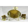 MINIATURE BRASS TABLE AND CHAIRS - BID NOW !!!