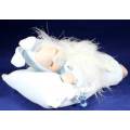 Porcelain Doll - Baby Sleeping on Pillow with Music Box - Beautiful!! - Bid Now!