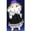Porcelain Doll - Victorian Girl On Stand - Beautiful!! - Bid Now!