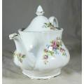 A STUNNING ROYAL ALBERT - MOSS ROSE - TEA POT (1957) - BID NOW !!!