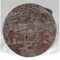 Set of Six - Wooden Coasters in Container - Act fast and bid now!!!