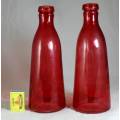 Pair of Large Red Bottles - Low Price!! Bid Now!!