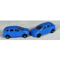 Pair of Metal Blue Cars  - BID NOW !!!