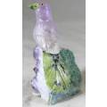 Semi Precious Stone - Bird on Rock - Purple Bird - Beautiful! - Bid Now!!!