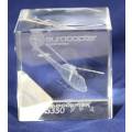 Eurocopter AS350 Laser Etched Cube- Beautiful!!! BID NOW!!!!