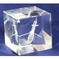 Eurocopter AS350 Laser Etched Cube- Beautiful!!! BID NOW!!!!