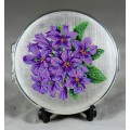 Straton Powder Compact with Purple Flowers - Low Price!! Bid Now!!