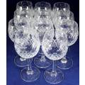 Set of 21 Crystal White Wine Glasses - Act fast and bid now!!!