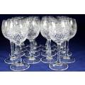 Set of 18 Crystal Cherry Glasses - Act fast and bid now!!!