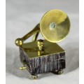Miniature Bronze Vintage Gramophone - Low Price!! Bid Now!!
