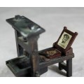 Miniature Bronze Rare Book Press Pencil Sharpener (Playme) - Low Price!! Bid Now!!