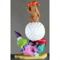 Small Clown Figurine - Golf Ball House (Opening door) - BID NOW