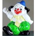 Small Clown Figurine - Waving with Large Green Pants- BID NOW