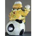 Small Clown Figurine - Sitting on a Large Ball- BID NOW