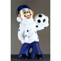 Small Clown Figurine - Holding a Soccer Ball - BID NOW