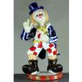 Small Clown Figurine - Holding Playing Card - BID NOW