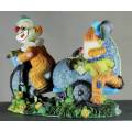 Clown Figurine - Pulling a Cart Full Of Children - BID NOW