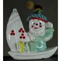 Clown Figurine - On A Sailboat - BID NOW