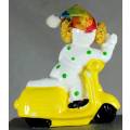 Clown Figurine - Riding a Scooter - BWA - BID NOW