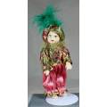 Doll in Traditional Clothes on Stand - BID NOW
