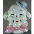 Clown Figurine - Piggy Bank With Bow-Tie - BID NOW