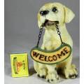 Resin Figurine - Welcome Puppy - Beautiful!!! BID NOW!!!!