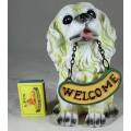 Resin Figurine - Welcome - Cocker Spaniel - Beautiful!!! BID NOW!!!!