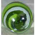 Ngwenya Glass Egg With Green and White Swirls - Beautiful!!! BID NOW!!!!