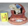 Cat and Mouse on a Large Chair Figurine - Beautiful!!! BID NOW!!!!