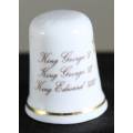 Collectible Thimble - King George V & VI and King Edward VIII - Act Fast!! Bid Now!!!