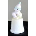 Collectible Thimble - Samuel J Butcher - Clowns 1986 - Picking up the Ball - Act Fast!! Bid Now!!!