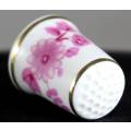 Collectible Thimble - Masons - Pink Flowers - Act Fast!! Bid Now!!!