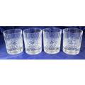 Set of 4 Crystal Whisky Tumblers - Act fast and bid now!!!
