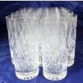 Set of 14 of Crystal Highball Glasses - Act fast and bid now!!!