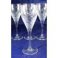 Set of 6 of Crystal White Wine Glasses - Act fast and bid now!!!