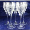 Set of 5 of Crystal Red Wine Glasses - Act fast and bid now!!!
