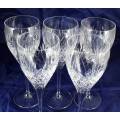 Set of 5 of Crystal Red Wine Glasses - Act fast and bid now!!!