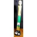Tall Carved Wooden Soccer Player - Act Fast!!! - Bid Now!!!