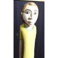 Tall Carved Wooden Soccer Player - Act Fast!!! - Bid Now!!!