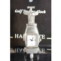 EXQUISITE HACHETTE MINITURE CLOCK -  #37 Golf Trolley- Act Fast!!! -BID NOW!!!