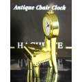 EXQUISITE HACHETTE MINITURE CLOCK -  #42 Antique Chair- Act Fast!!! -BID NOW!!!