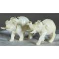 Miniature - Pair of Molded Elephants - Act Fast!!! -BID NOW!!!