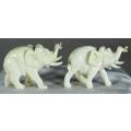 Miniature - Pair of Molded Elephants - Act Fast!!! -BID NOW!!!