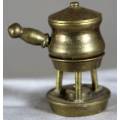 Miniature - Brass Pot on Gas Burner - Act Fast!!! -BID NOW!!!