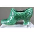 Green High Heel Porcelain Shoe - Act Fast!! Bid Now!!