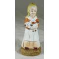 Old Woman Standing With Dog in Arms - Porcelain - Act Fast!! Bid Now!!