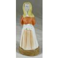 Old Woman Standing With Dog in Arms - Porcelain - Act Fast!! Bid Now!!
