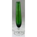 Long Thin Green Bud Vase - Act Fast!! Bid Now!!